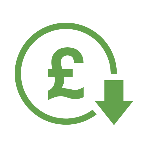 Reduce costs icon