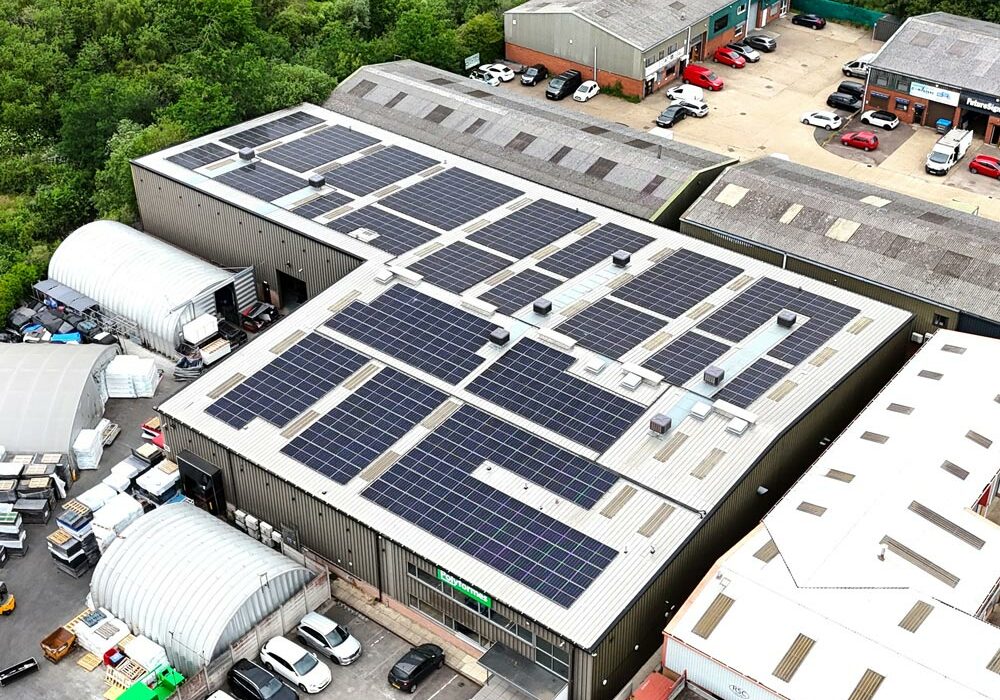 Solar panels Solar panels on the roof of Polyformes manufacturing site